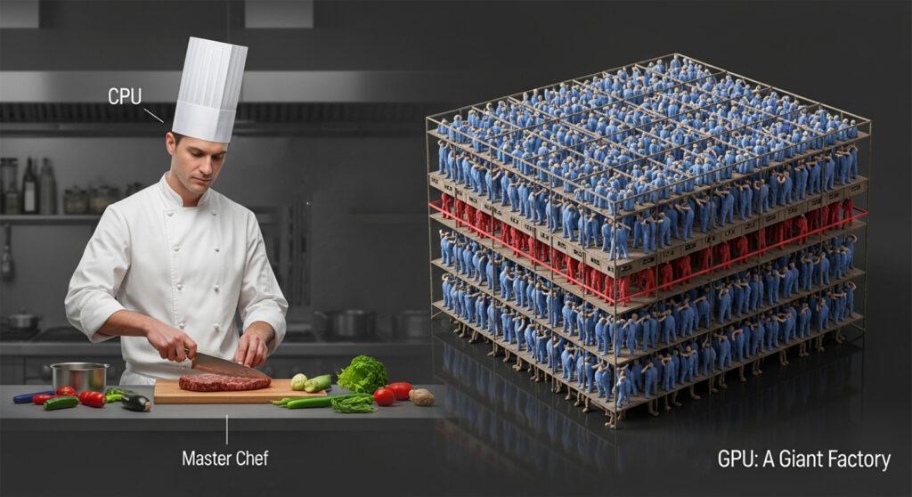 مقایسه GPU و CPU